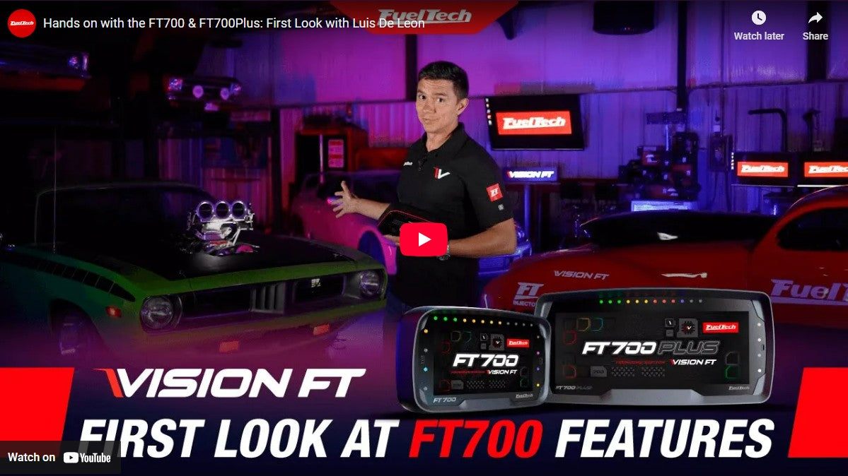 Load video: Watch FuelTech&#39;s comprehensive video guide to learn everything about the new FuelTech FT700 ECU and its advanced features